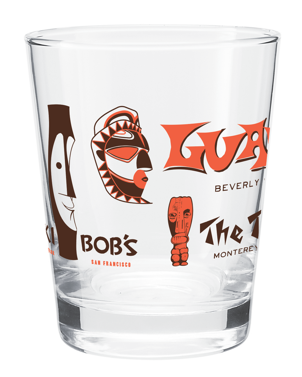 Set of 2 California History Tiki Glassware