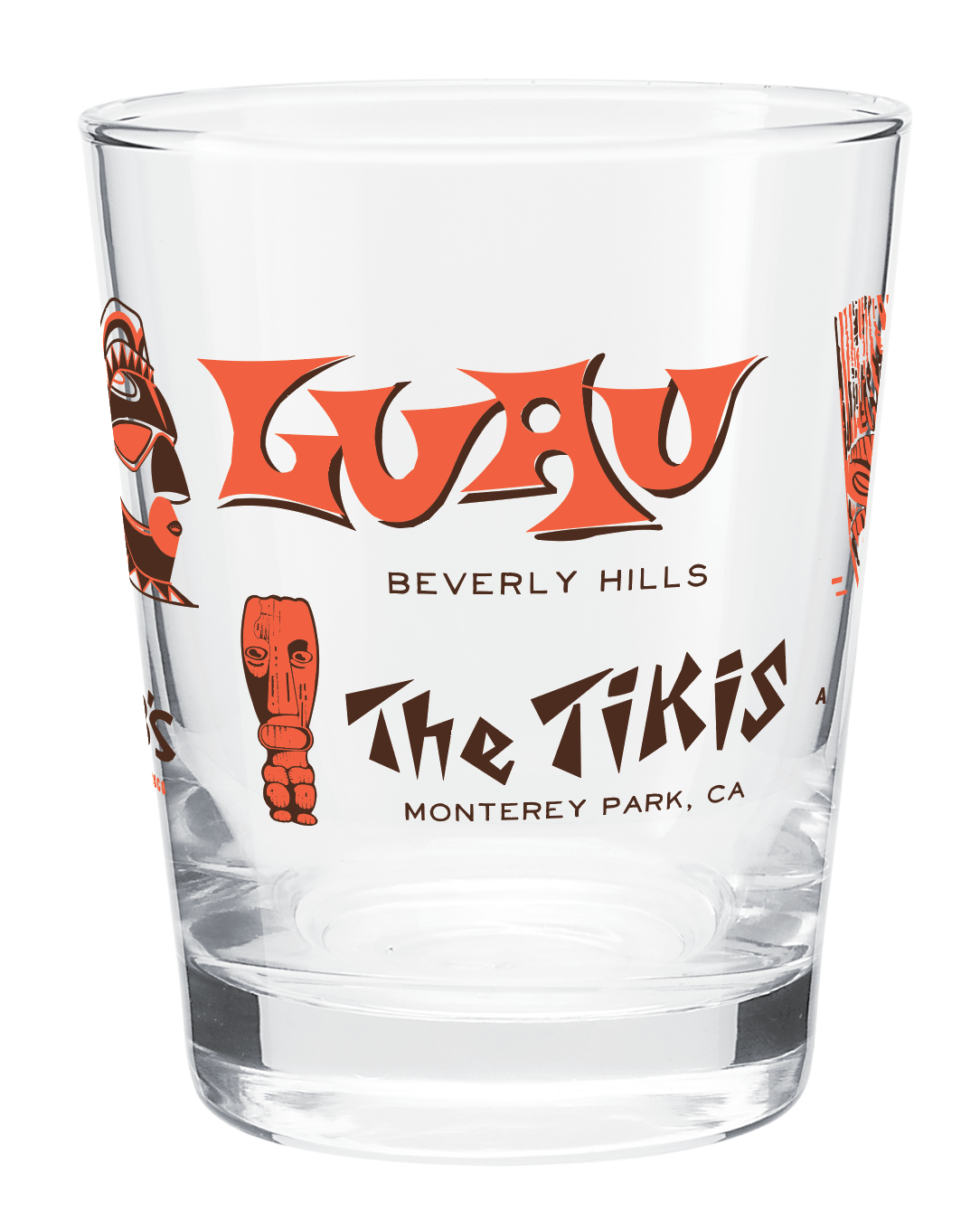 Set of 2 California History Tiki Glassware