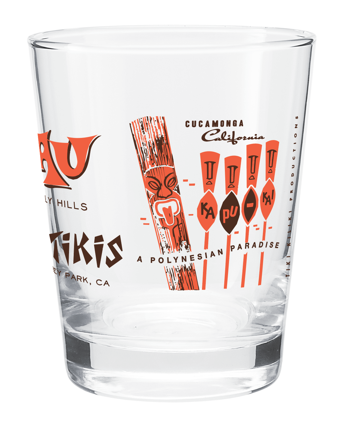 Set of 2 California History Tiki Glassware